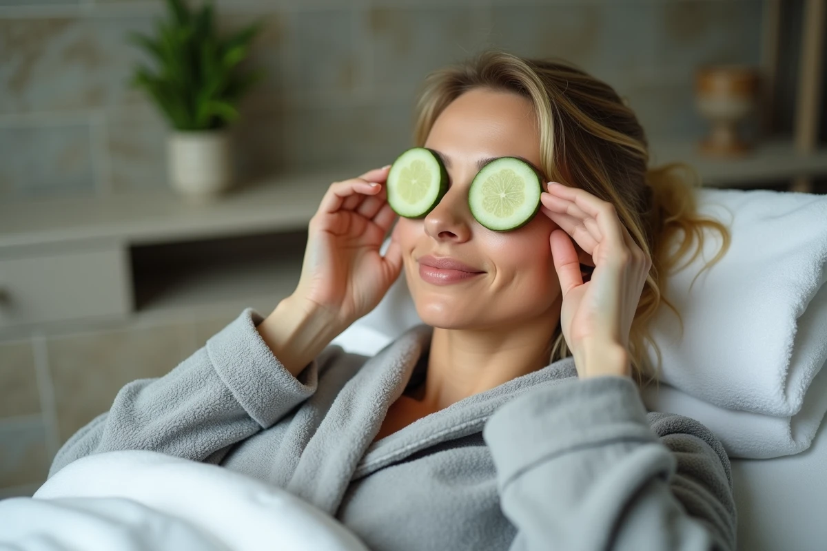 Temps nécessaire pour l&rsquo;application de concombres sur le visage